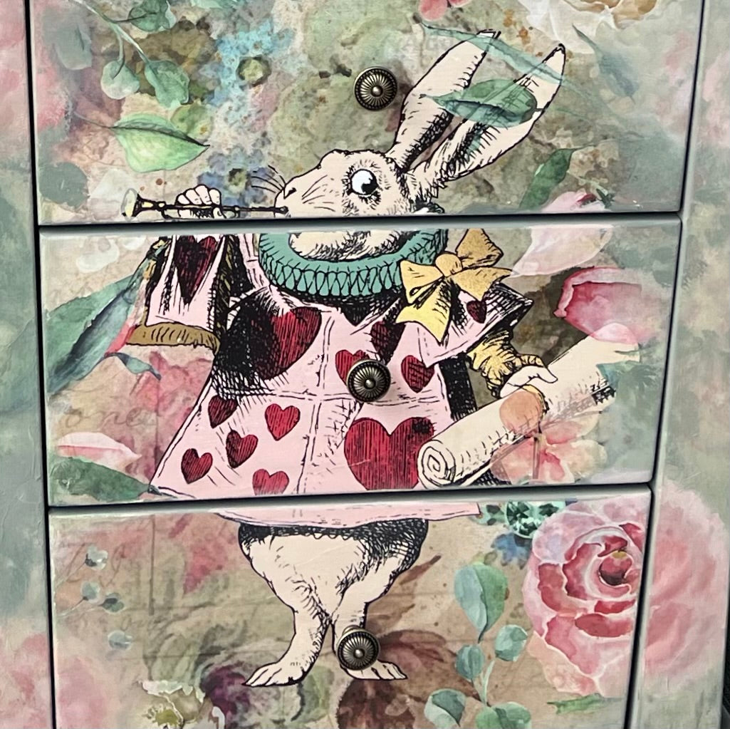 Alice in Wonderland Bedside Table/Drawersby Restyled Furniture Studio