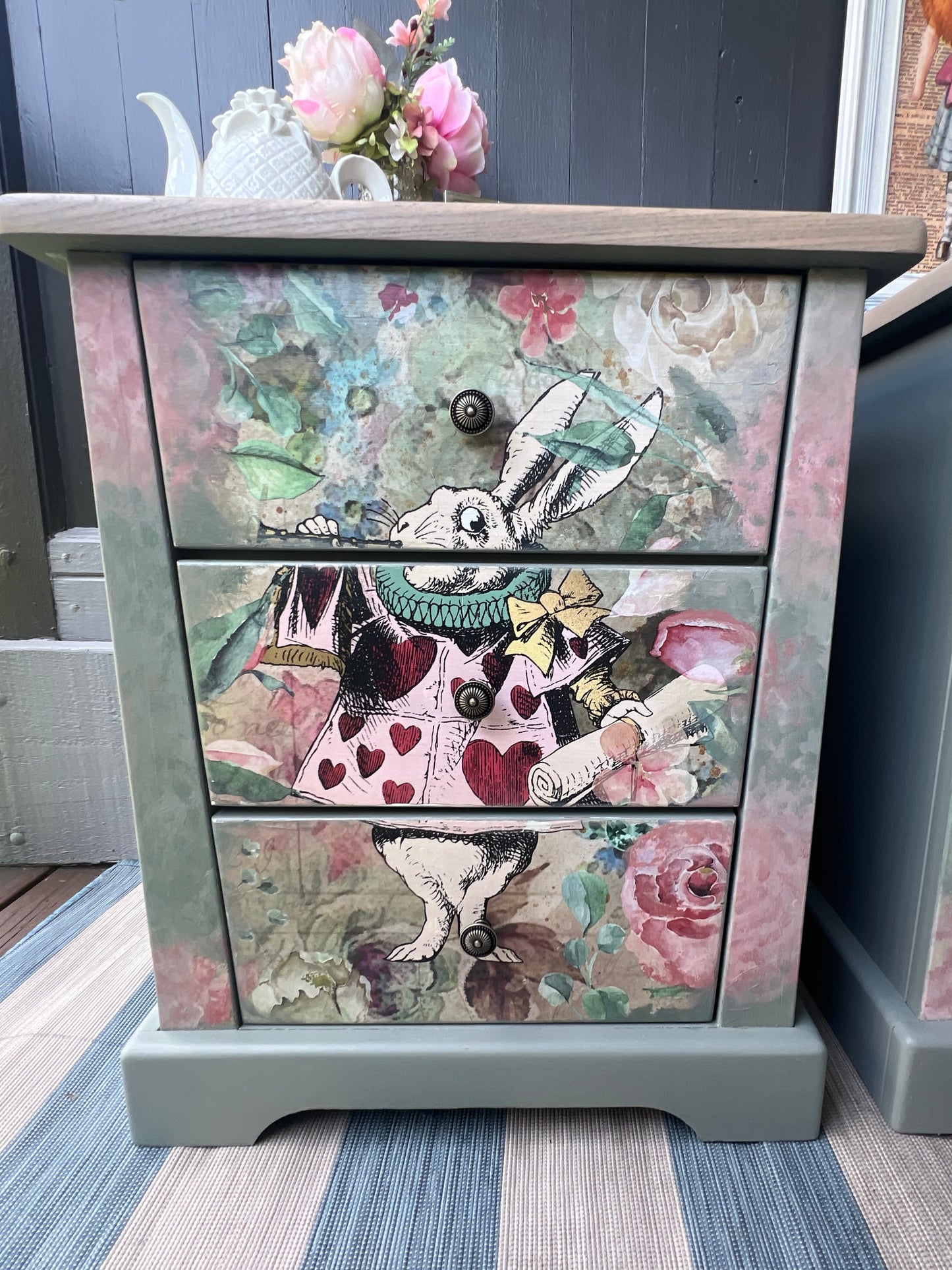 Alice in Wonderland Bedside Table/Drawersby Restyled Furniture Studio