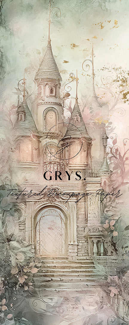 Grys Textured Decoupage Paper - Castle Dream