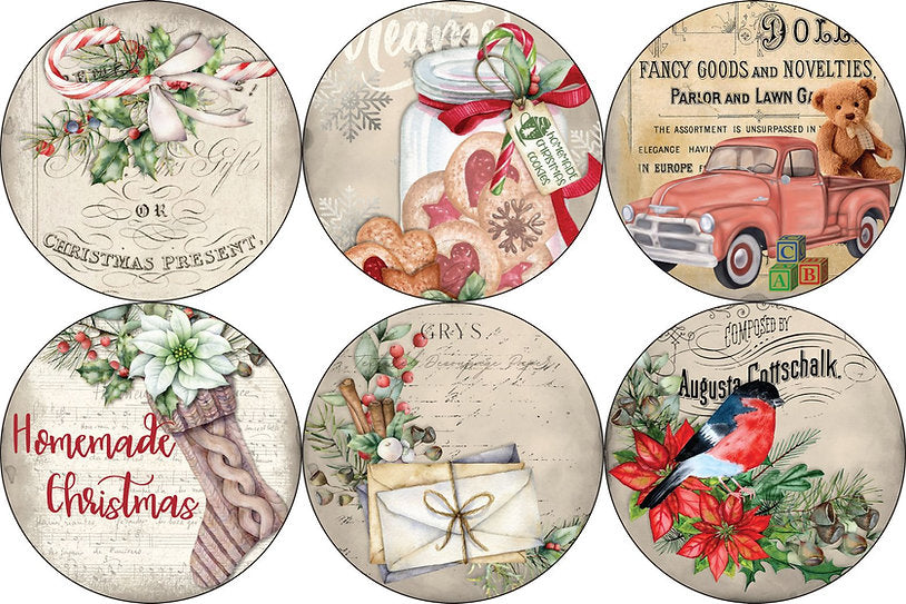Grys Textured Decoupage Paper - Christmas Ornaments
