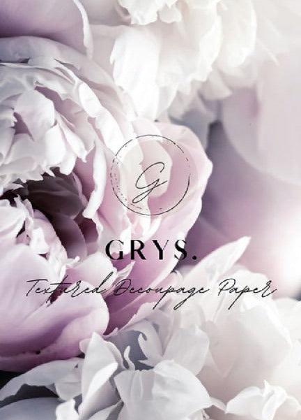 Grys Textured Decoupage Paper - Blooming Beauty
