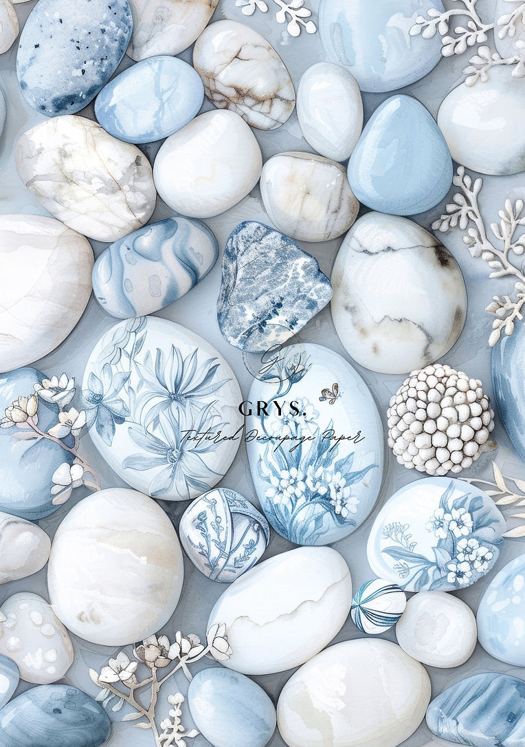 Grys Textured Decoupage Paper - Coastal Keepsakes