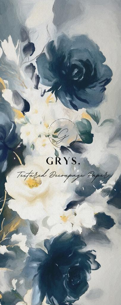 Grys Textured Decoupage Paper - Cecilia's Bouquet Door (Large)