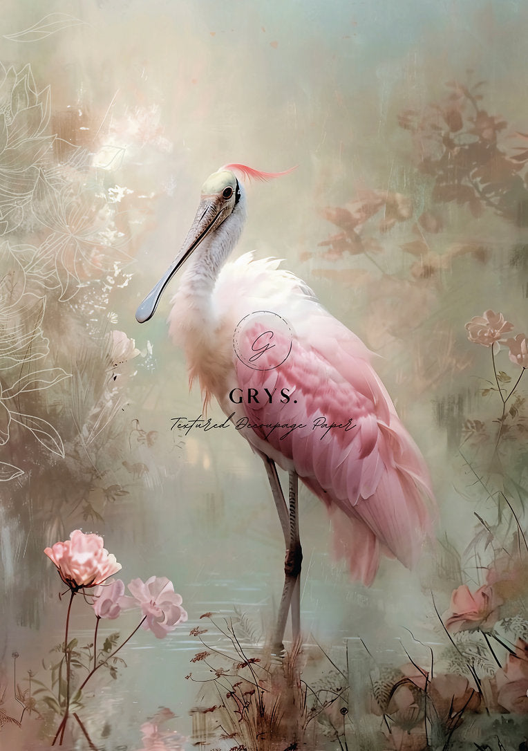 Grys Textured Decoupage Paper - Wings by the Water