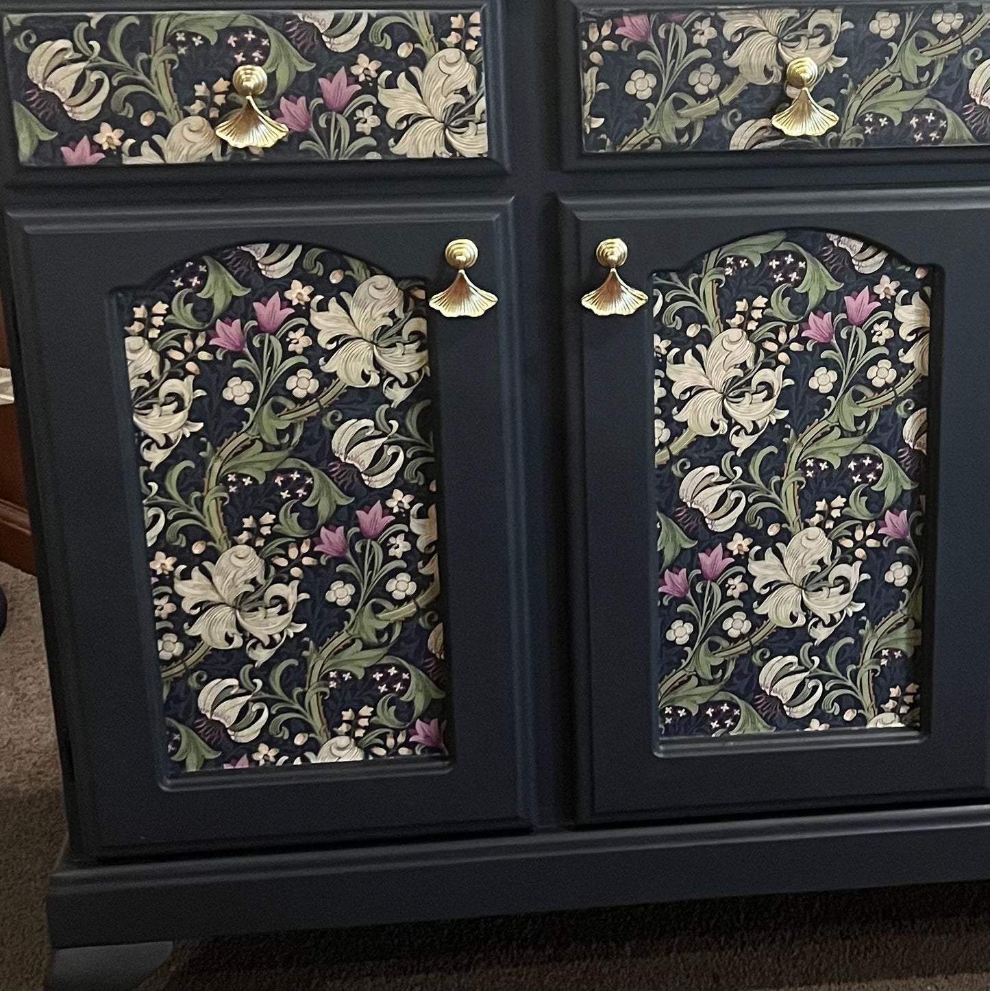 William Morris Golden Lily Sideboard by Restyled Furniture Studio