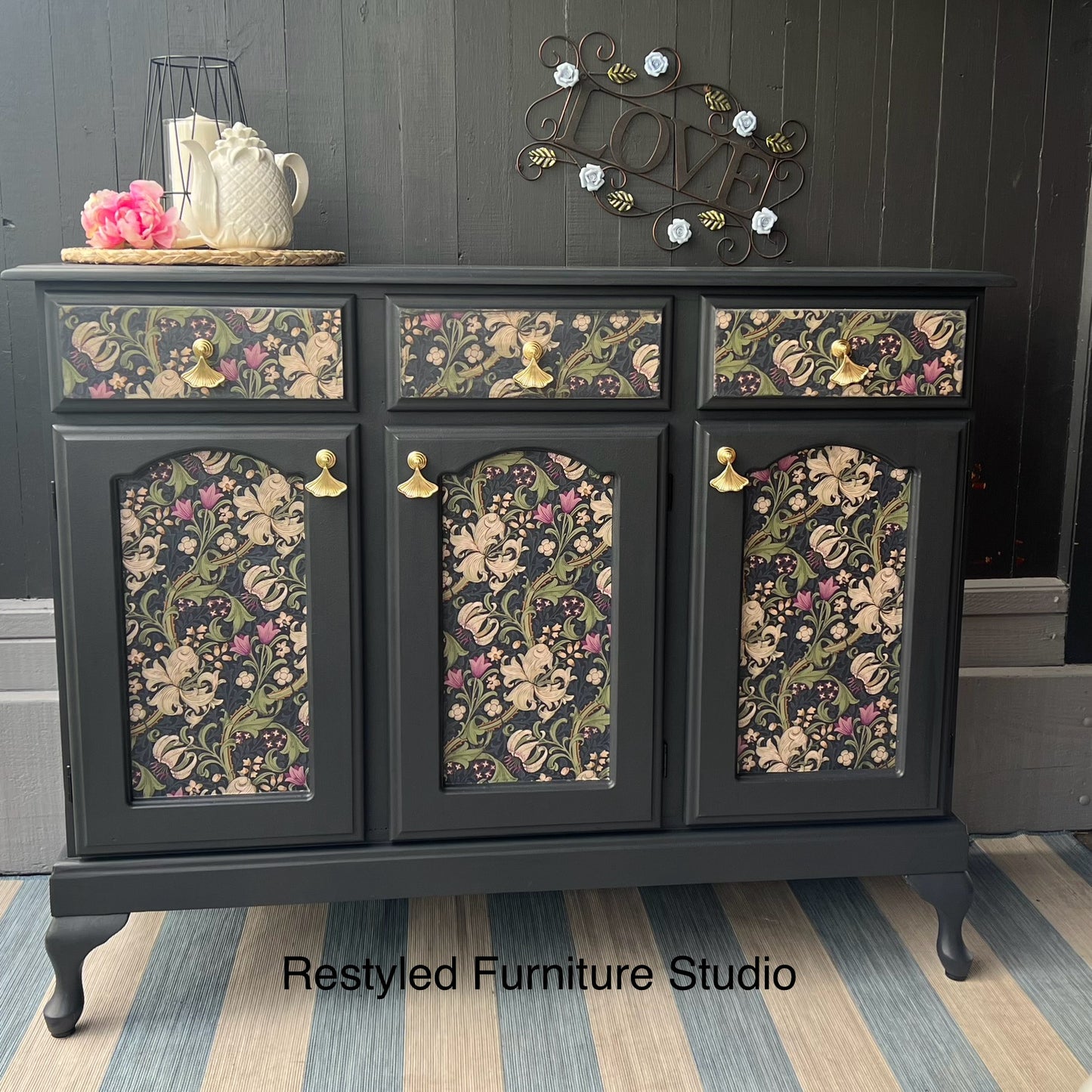 William Morris Golden Lily Sideboard by Restyled Furniture Studio