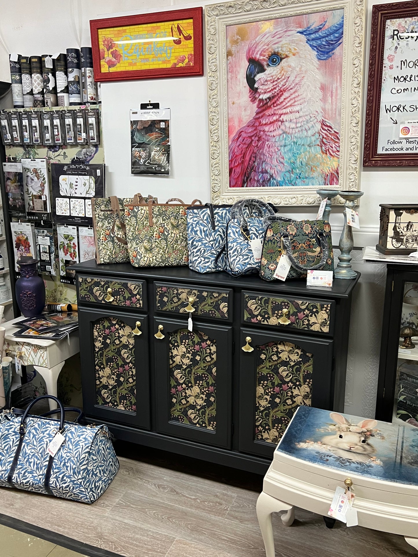 William Morris Golden Lily Sideboard by Restyled Furniture Studio