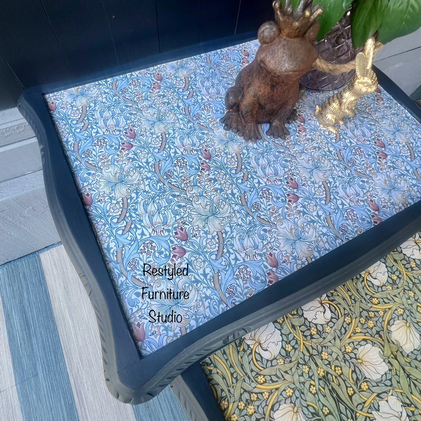 William Morris Nest of Tables by Restyled Furniture Studio