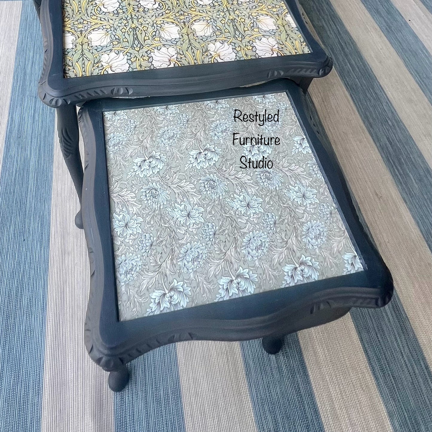 William Morris Nest of Tables by Restyled Furniture Studio