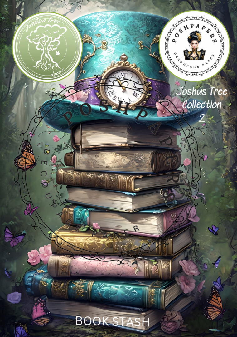 Posh Papers Decoupage Paper - Book Stash