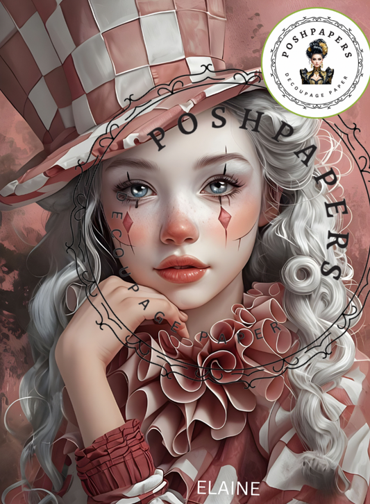 Posh Papers Decoupage Paper - Harlequin Elaine