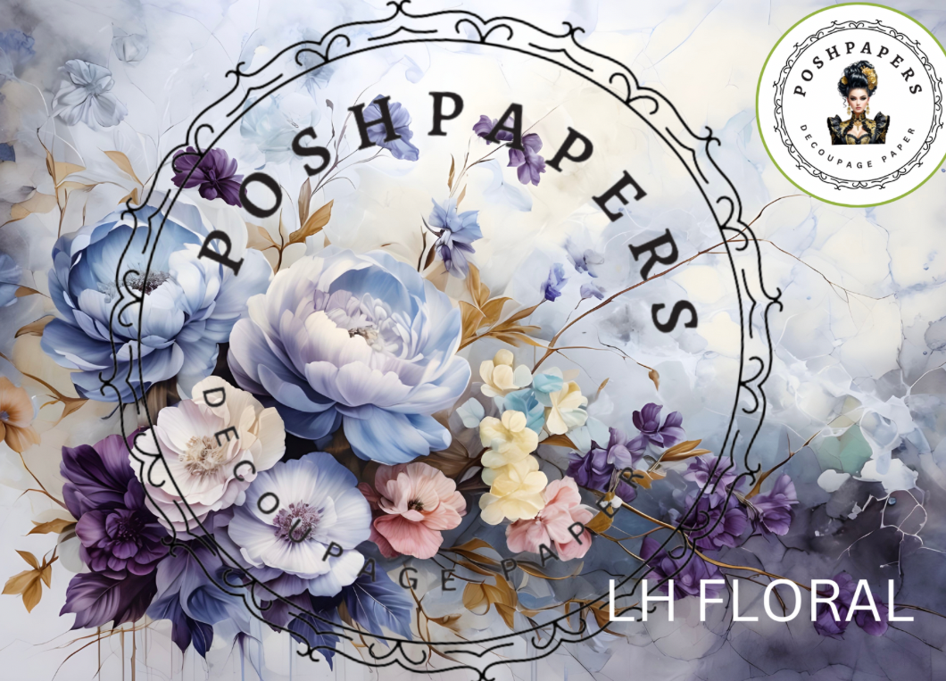 Posh Papers Decoupage Paper - Floral Left Hand