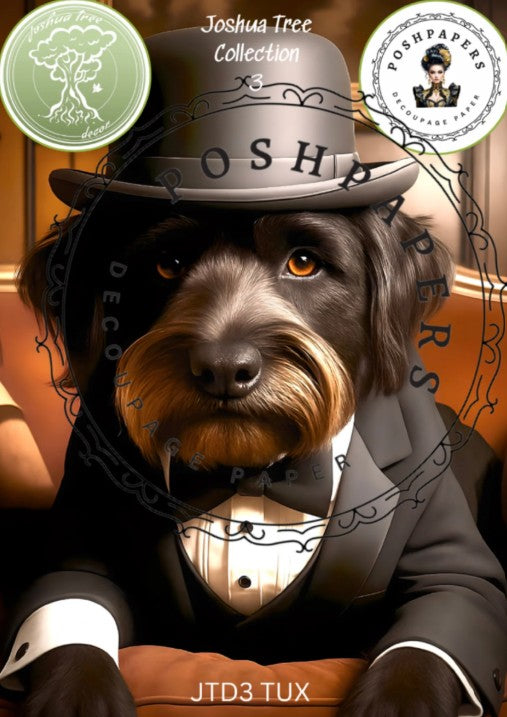 Posh Papers Decoupage Paper - Tux