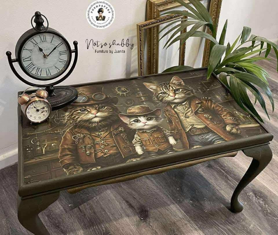 Posh Papers Decoupage Paper - Steampunk Tabbie Library