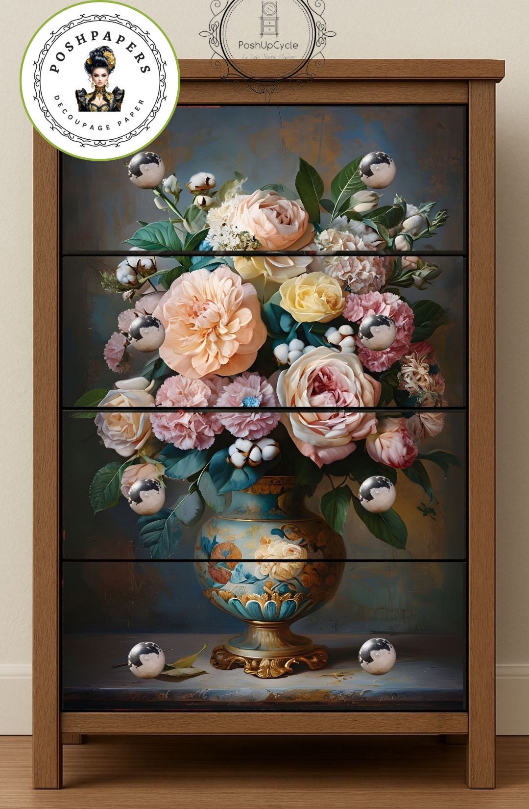 Posh Papers Decoupage Paper - Pastel Arrangement