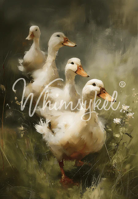 Whimsykel Decoupage Paper - Ducks in a Row
