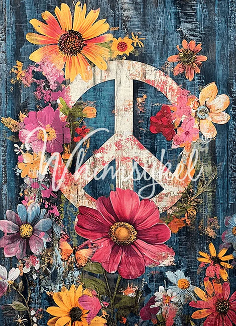 Whimsykel Decoupage Paper - Petals of Peace