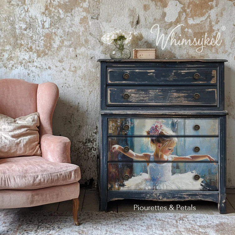 Whimsykel Decoupage Paper - Pirouettes & Petals