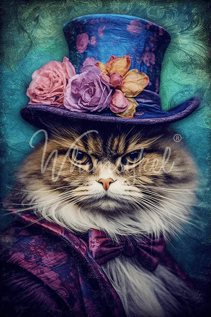 Whimsykel Decoupage Paper - Sour Puss