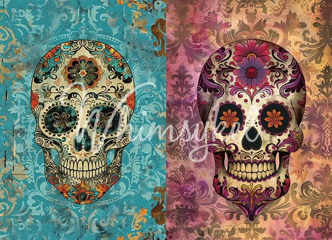 Whimsykel Decoupage Paper - Sugar Skull Divas