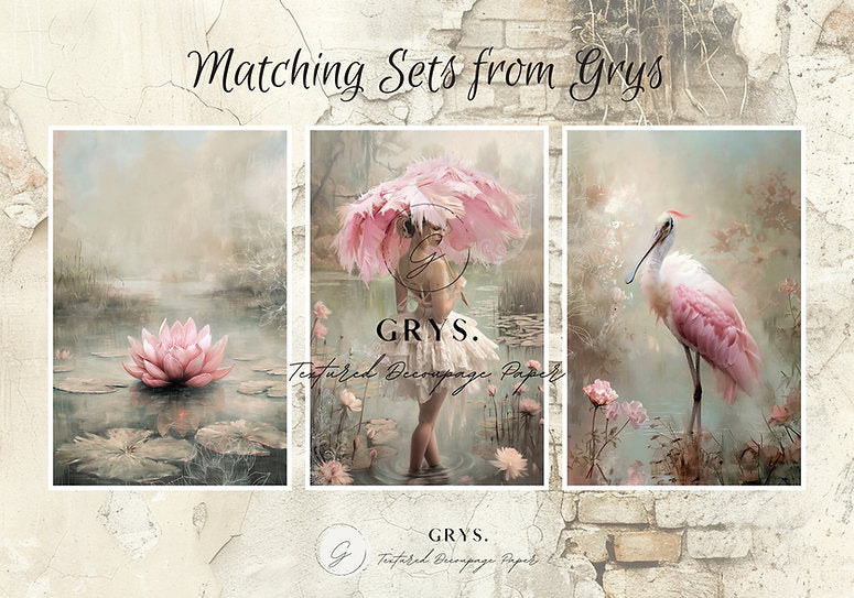 Grys Textured Decoupage Paper - Umbrella Set (3 designs)