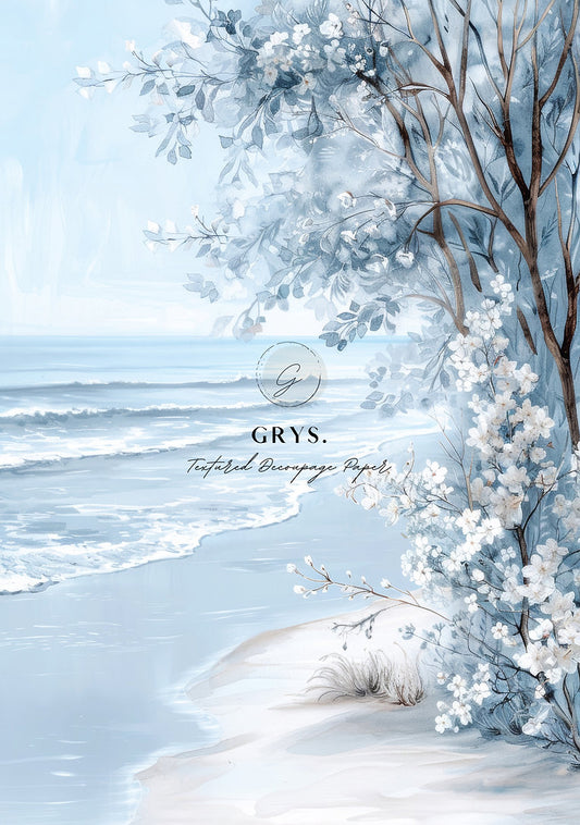 Grys Textured Decoupage Paper - Tide and Petal