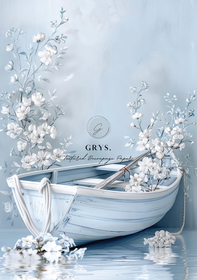 Grys Textured Decoupage Paper - Drift and Bloom
