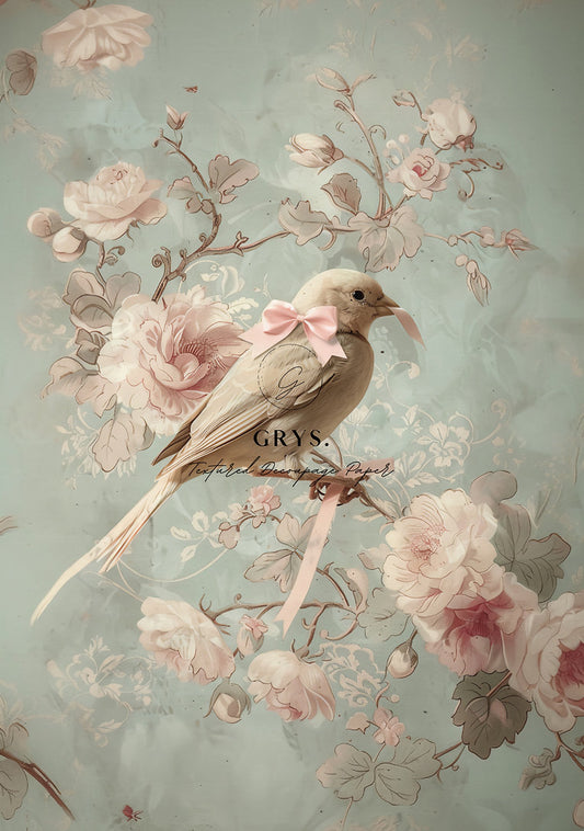 Grys Textured Decoupage Paper - Petal Perch