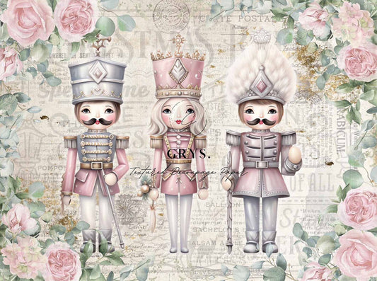 Grys Textured Decoupage Paper - Nutcrackers