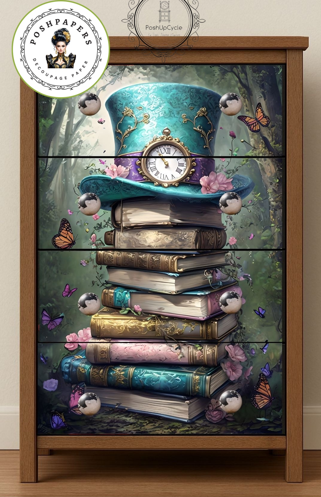 Posh Papers Decoupage Paper - Book Stash