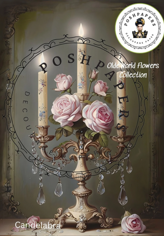 Posh Papers Decoupage Paper - Candelabra