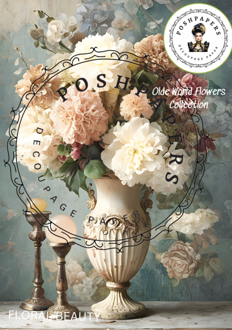 Posh Papers Decoupage Paper - Floral Beauty
