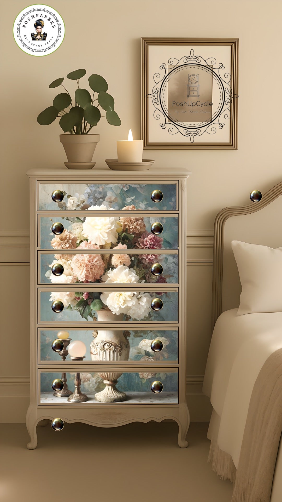 Posh Papers Decoupage Paper - Floral Beauty