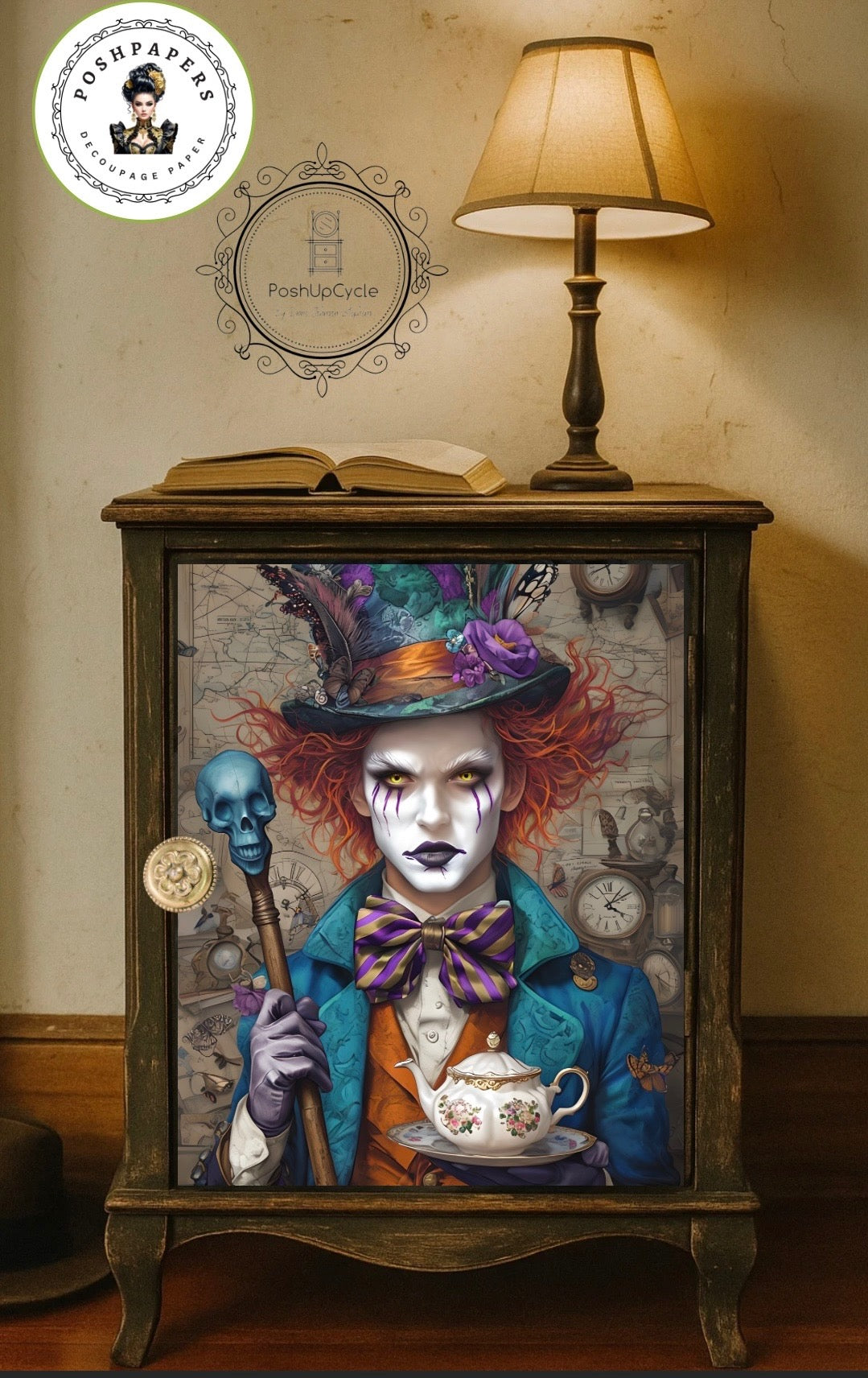 Posh Papers Decoupage Paper - Mad Hatter 2