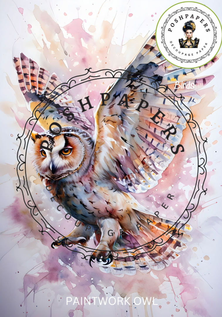 Posh Papers Decoupage Paper - Paintwork Owl