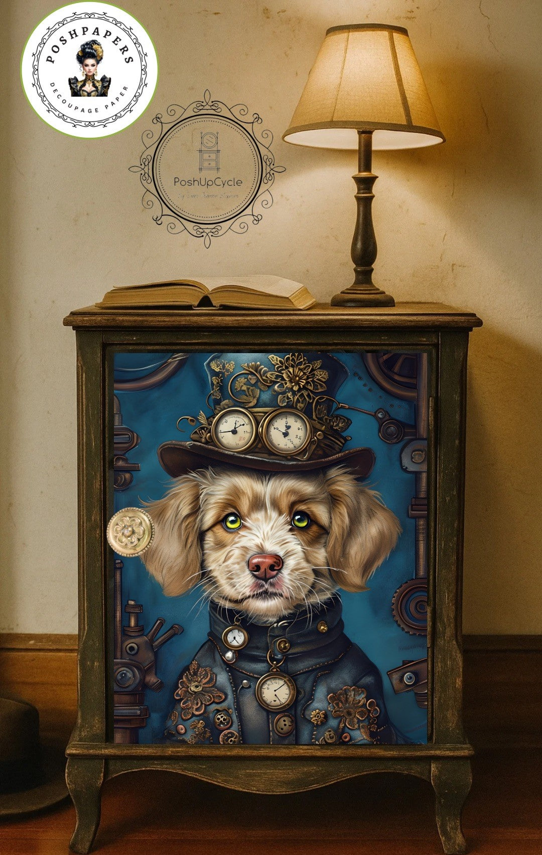 Posh Papers Decoupage Paper - Steampunk Cavoodle