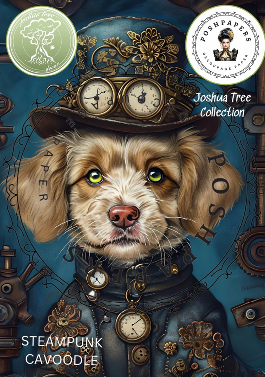 Posh Papers Decoupage Paper - Steampunk Cavoodle