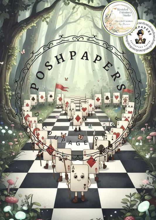 Posh Papers Decoupage Paper - Playing Cards Army