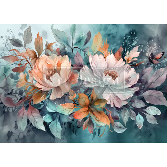 Redesign A1 Decoupage Fiber Décor Tissue Paper - Floral Dream