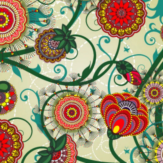 Three Yellow Goats Decoupage Paper - Paisley