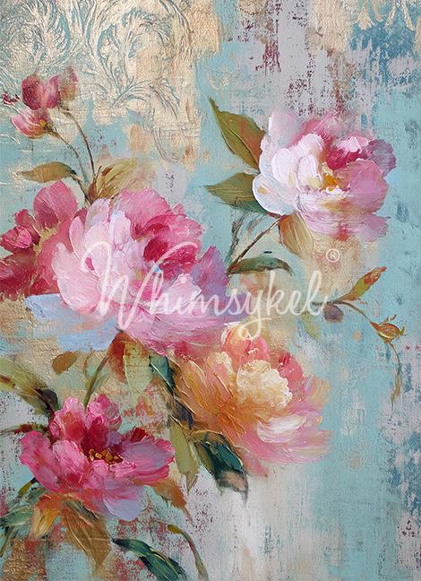 Whimsykel Decoupage Paper - Fresco of Roses 1