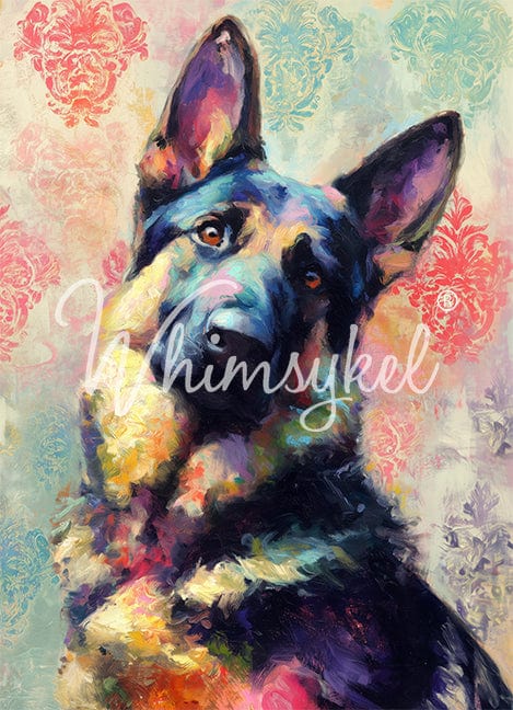 Whimsykel Decoupage Paper - German Shepherd