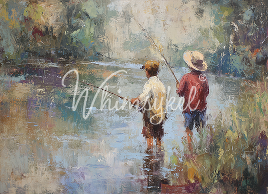 Whimsykel Decoupage Paper - Just Fishing