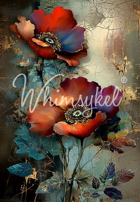 Whimsykel Decoupage Paper - Moody Petals