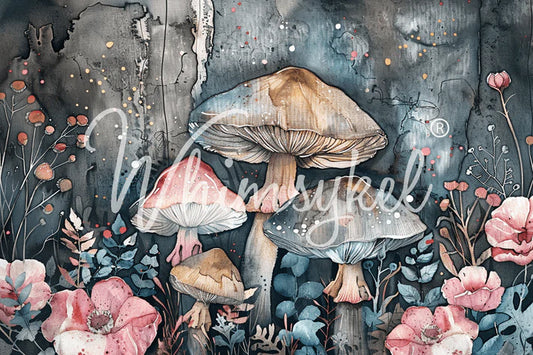 Whimsykel Decoupage Paper - Mushroom Serenade