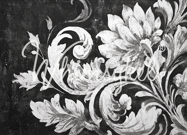 Whimsykel Decoupage Paper - Noir Brocade REVERSE