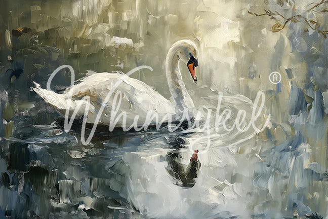 Whimsykel Decoupage Paper - Peaceful Swan
