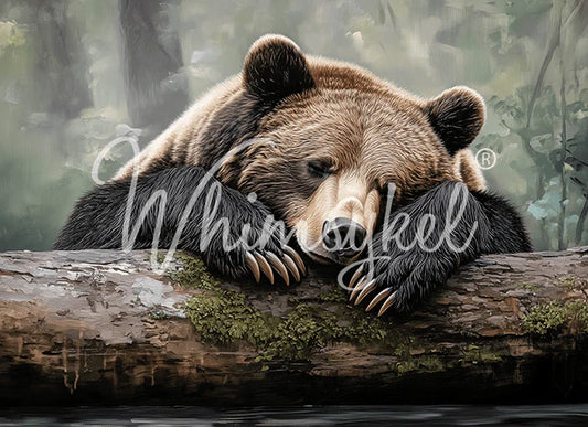 Whimsykel Decoupage Paper - Tuckered Teddy