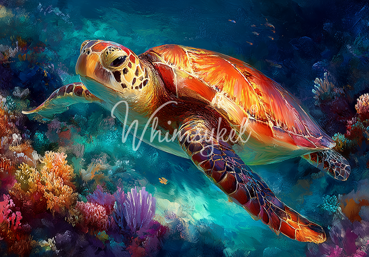 Whimsykel Decoupage Paper - Turtle Divine
