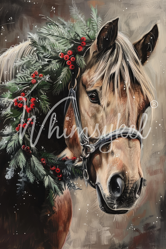 Whimsykel Decoupage Paper - Yuletide Steed